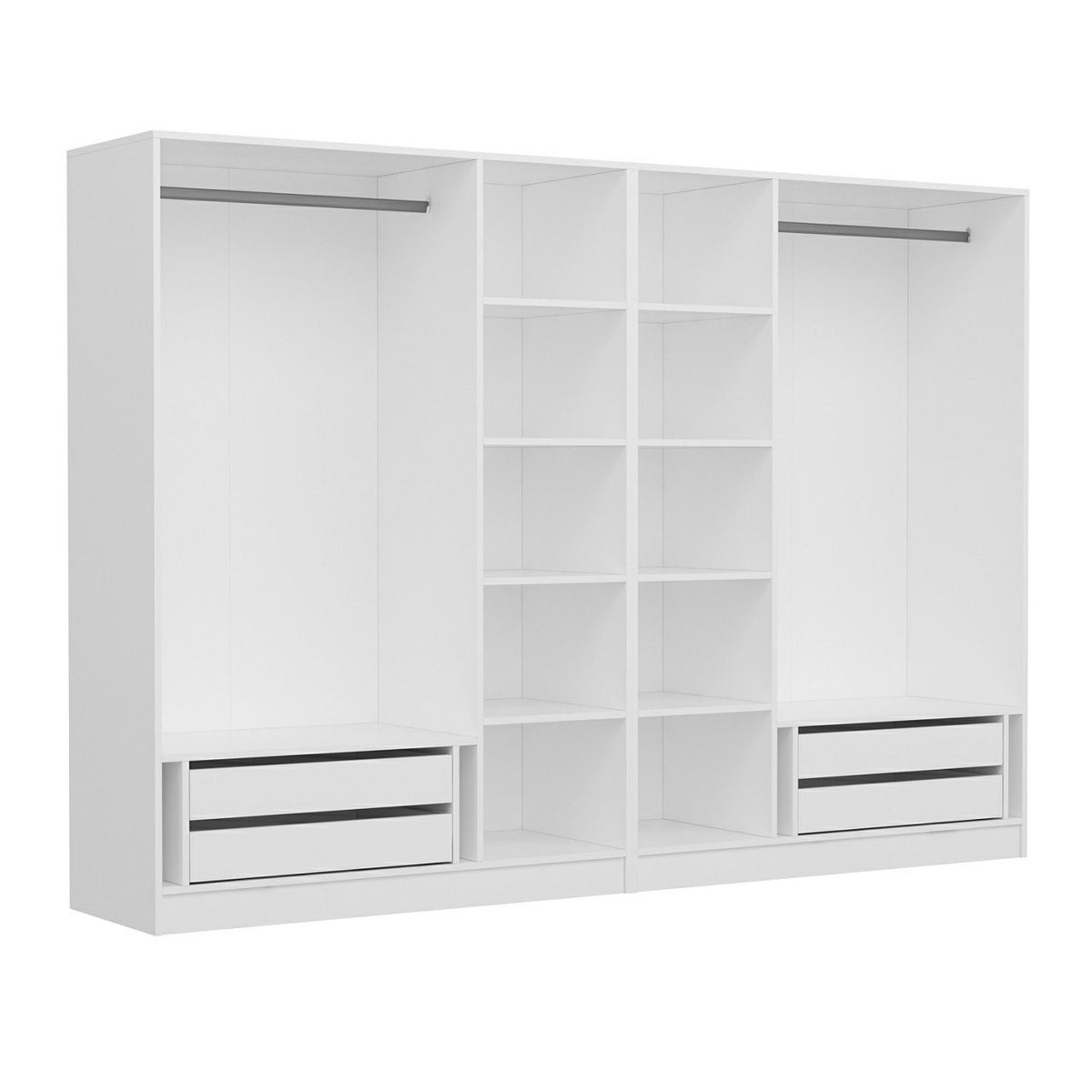 Ντουλάπα 270x210x52 εκ Λευκό 506MNR2510