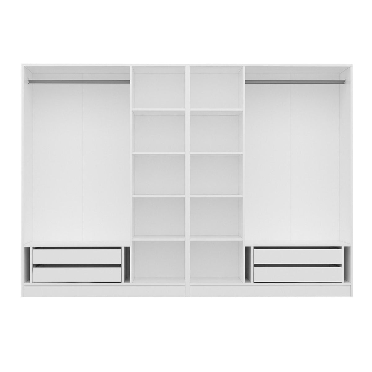 Ντουλάπα 270x210x52 εκ Λευκό 506MNR2510