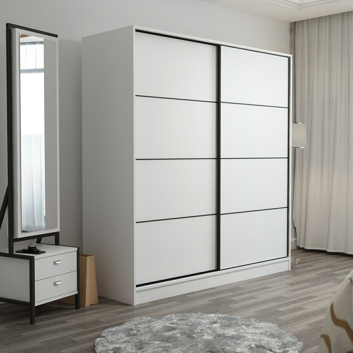 Ντουλάπα 180x190x52 εκ Λευκό 506MNR2515