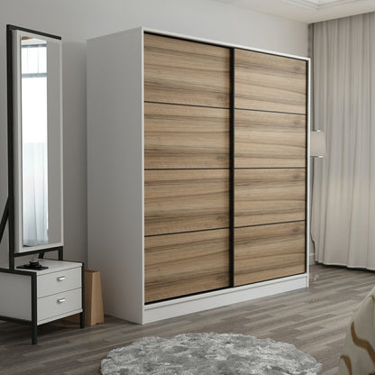 Ντουλάπα 180x190x52 εκ White Dore 506MNR2517