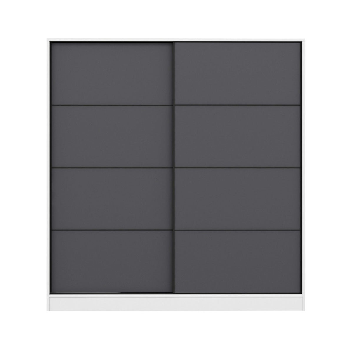 Ντουλάπα 180x190x52 εκ White Anthracite 506MNR2519