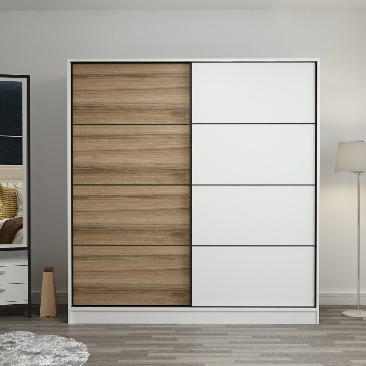 Ντουλάπα 180x190x52 εκ White Dore 506MNR2527