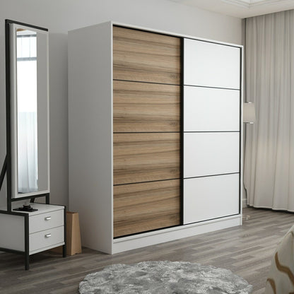 Ντουλάπα 180x190x52 εκ White Dore 506MNR2527