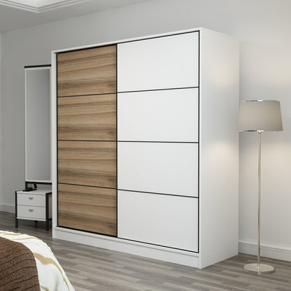Ντουλάπα 180x210x52 εκ White Dore 506MNR2528