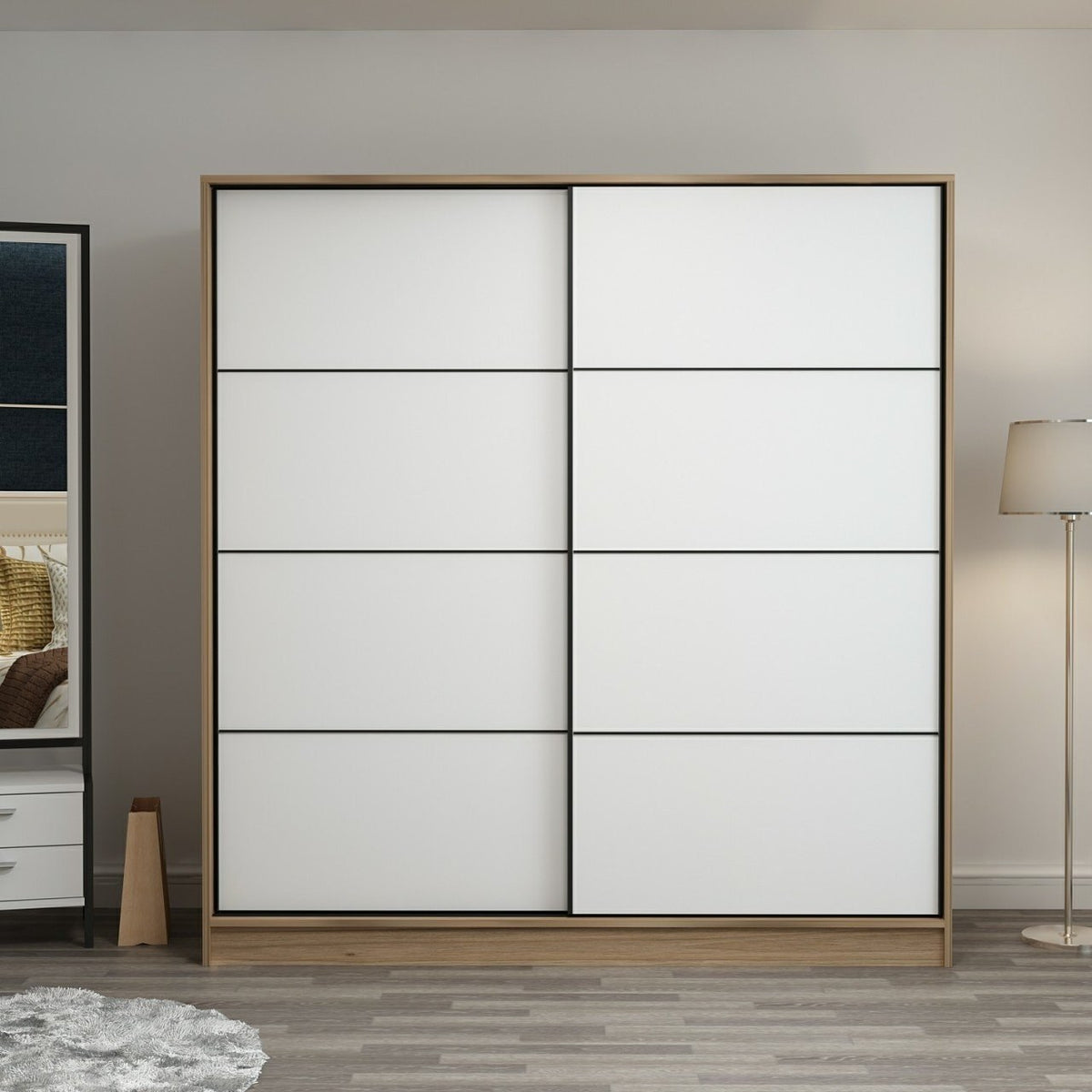 Ντουλάπα 180x190x52 εκ White Dore 506MNR2529