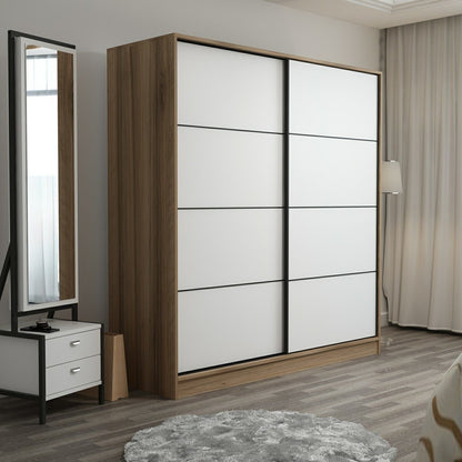 Ντουλάπα 180x210x52 εκ White Dore 506MNR2530