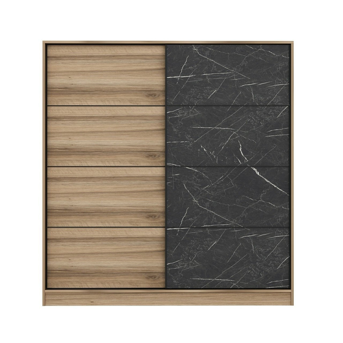 Ντουλάπα 180x190x52 εκ Dore Black 506MNR2537