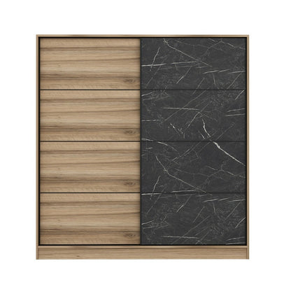 Ντουλάπα 180x210x52 εκ Dore Black 506MNR2538