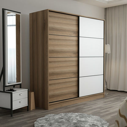 Ντουλάπα 180x190x52 εκ Dore White 506MNR2541