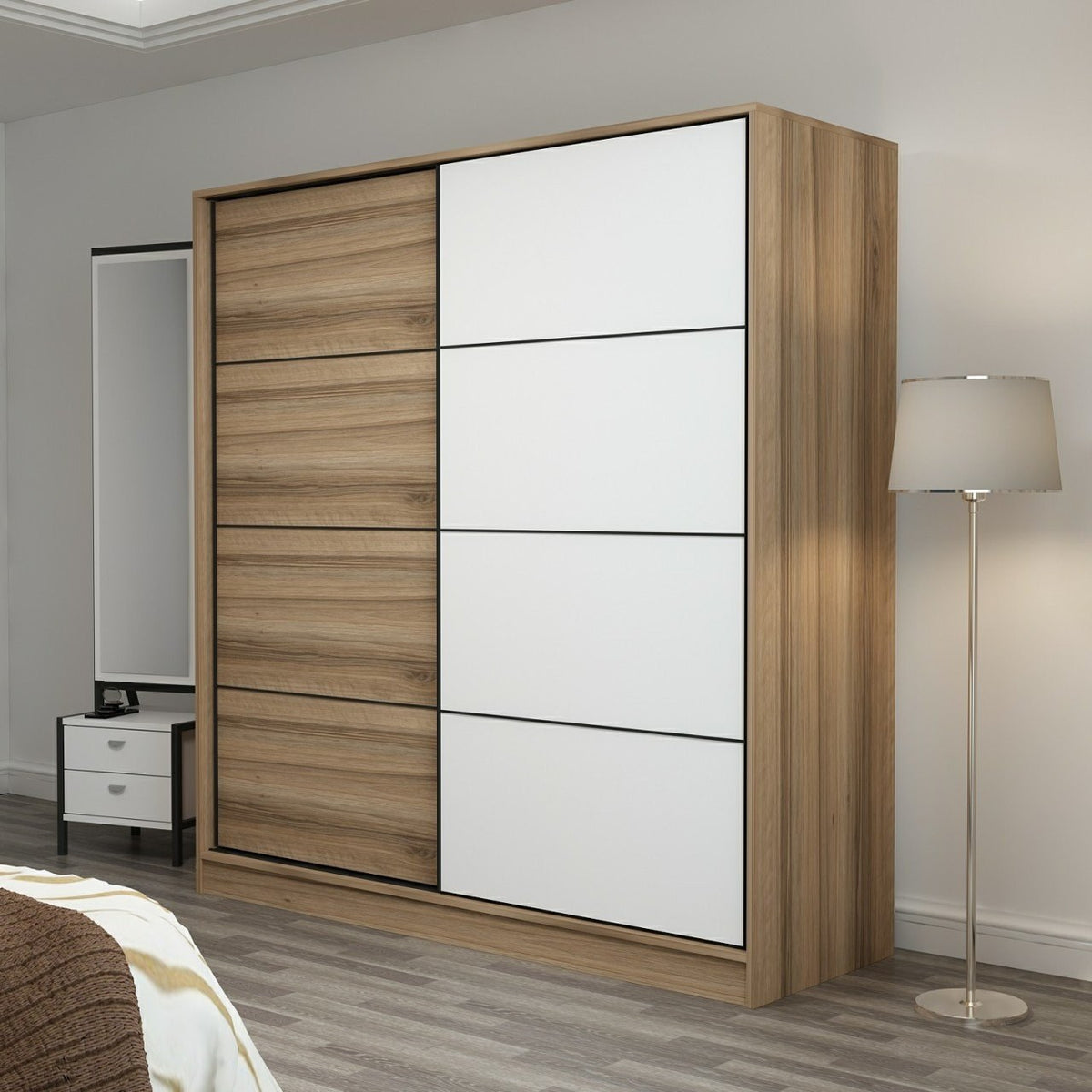 Ντουλάπα 180x190x52 εκ Dore White 506MNR2541
