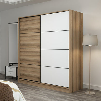 Ντουλάπα 180x190x52 εκ Dore White 506MNR2541