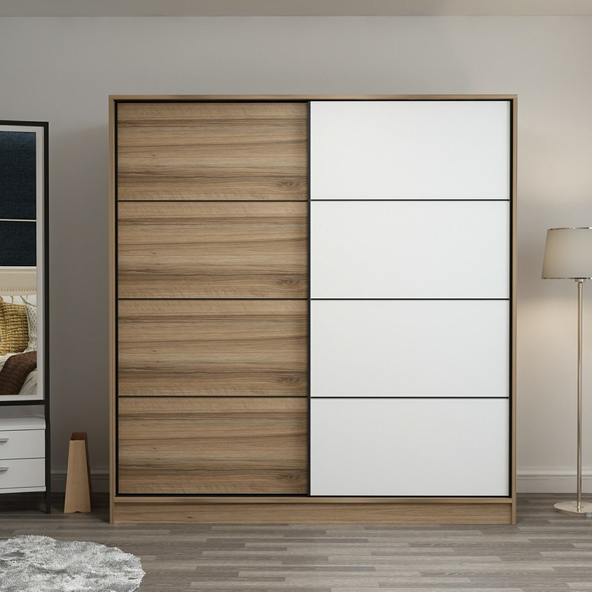 Ντουλάπα 180x210x52 εκ Dore White 506MNR2542