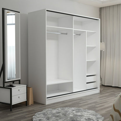 Ντουλάπα 220x210x52 εκ Λευκό 506MNR2543