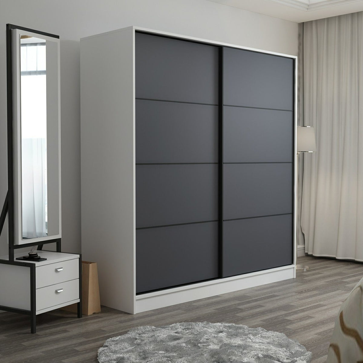 Ντουλάπα 220x210x52 εκ Λευκό 506MNR2545