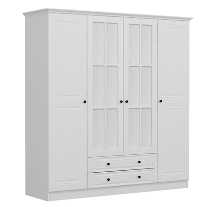 Ντουλάπα 180x190x52 εκ Λευκό 506MNR2558
