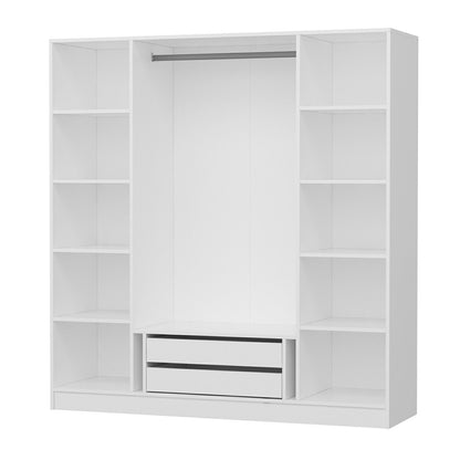 Ντουλάπα 180x190x52 εκ Λευκό 506MNR2558