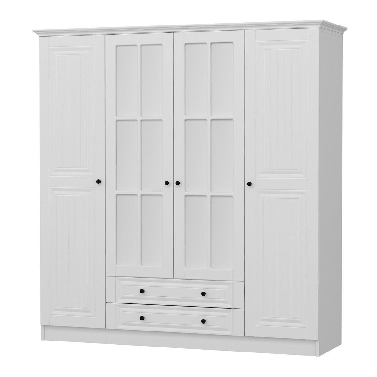 Ντουλάπα 180x190x52 εκ Λευκό 506MNR2558