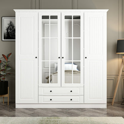 Ντουλάπα 180x210x52 εκ Λευκό 506MNR2559