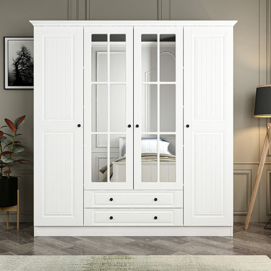 Ντουλάπα 180x210x52 εκ Λευκό 506MNR2559