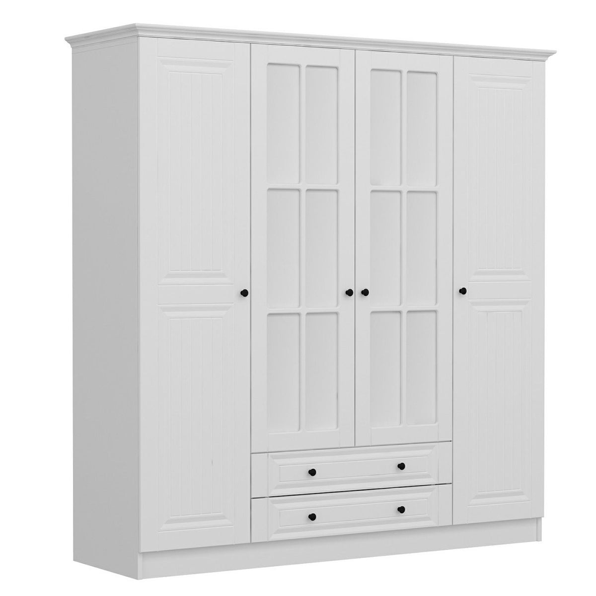 Ντουλάπα 180x210x52 εκ Λευκό 506MNR2559