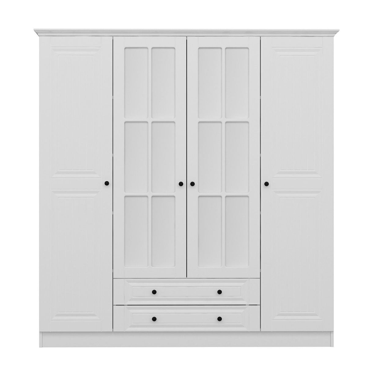 Ντουλάπα 180x210x52 εκ Λευκό 506MNR2559
