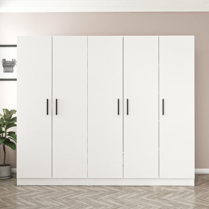 Ντουλάπα 225x190x52 εκ Λευκό 506MNR2565