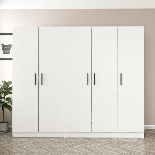 Ντουλάπα 225x190x52 εκ Λευκό 506MNR2565