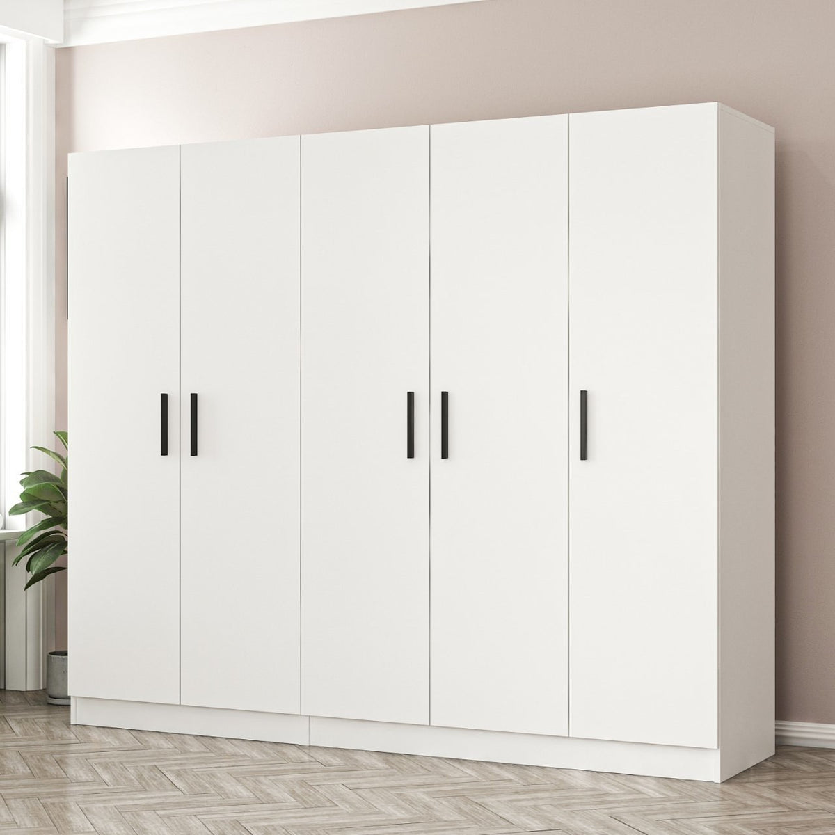Ντουλάπα 225x190x52 εκ Λευκό 506MNR2565