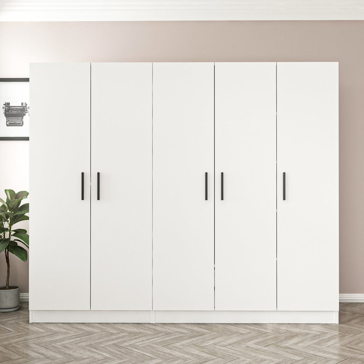 Ντουλάπα 225x210x52 εκ Λευκό 506MNR2566