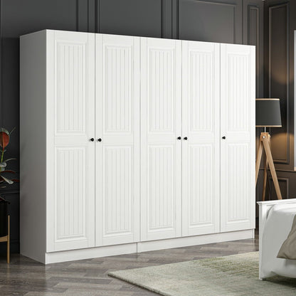 Ντουλάπα 225x210x52 εκ Λευκό 506MNR2574