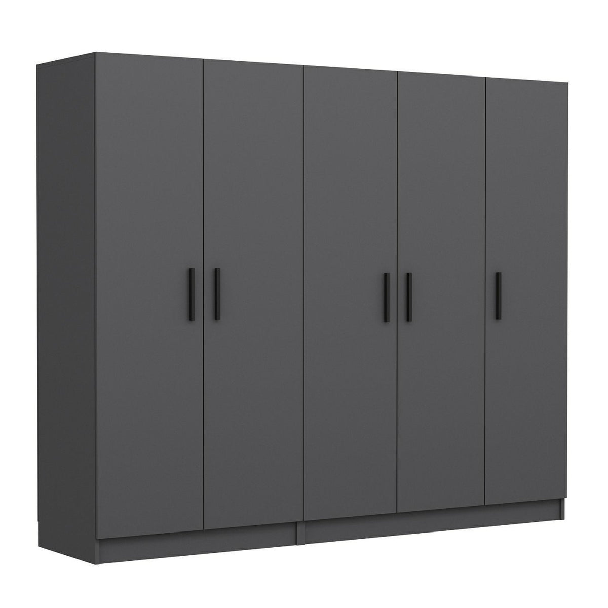 Ντουλάπα 225x210x52 εκ Ανθρακί 506MNR2576