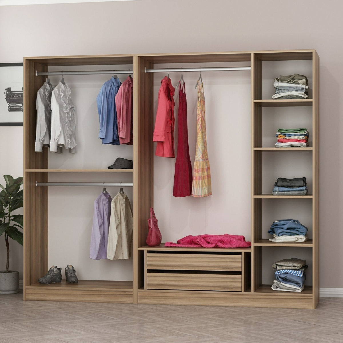 Ντουλάπα 225x210x52 εκ Dore 506MNR2597