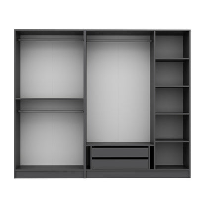 Ντουλάπα 225x210x52 εκ Anthracite Dark Grey 506MNR2606