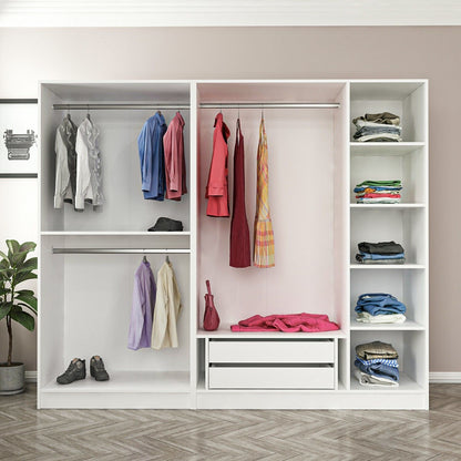Ντουλάπα 225x190x52 εκ Λευκό 506MNR2609