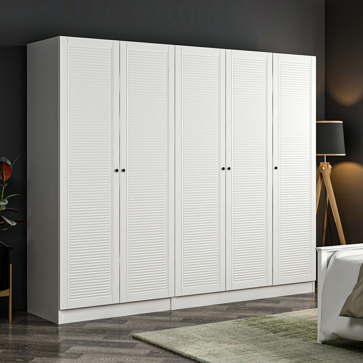 Ντουλάπα 225x210x52 εκ Λευκό 506MNR2610