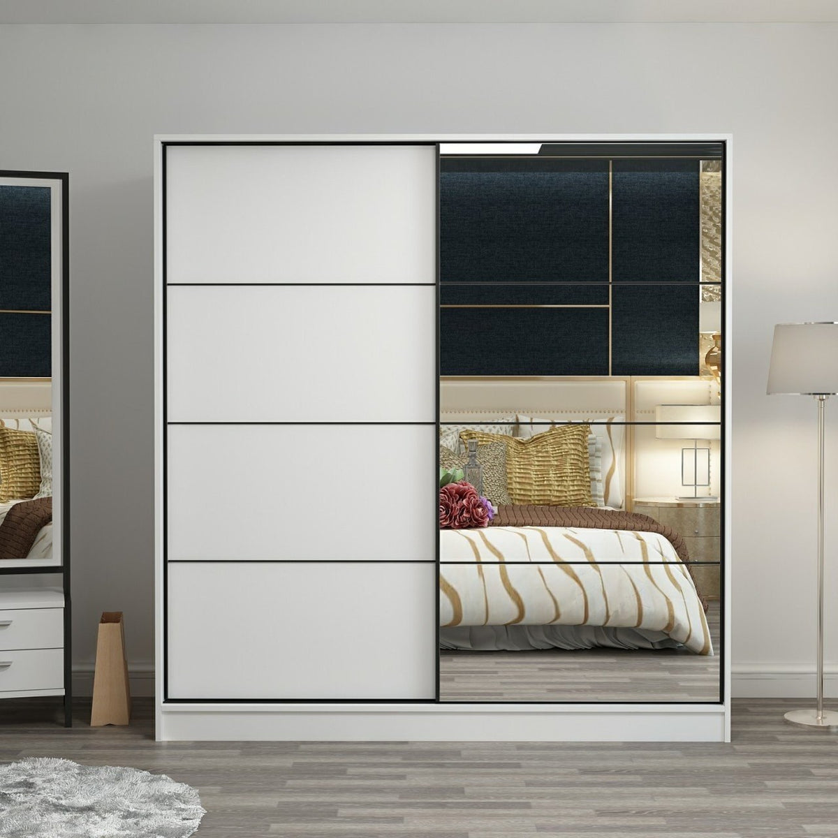 Ντουλάπα 180x190x52 εκ Λευκό 506MNR2623