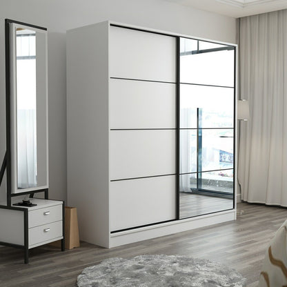 Ντουλάπα 180x210x52 εκ Λευκό 506MNR2624