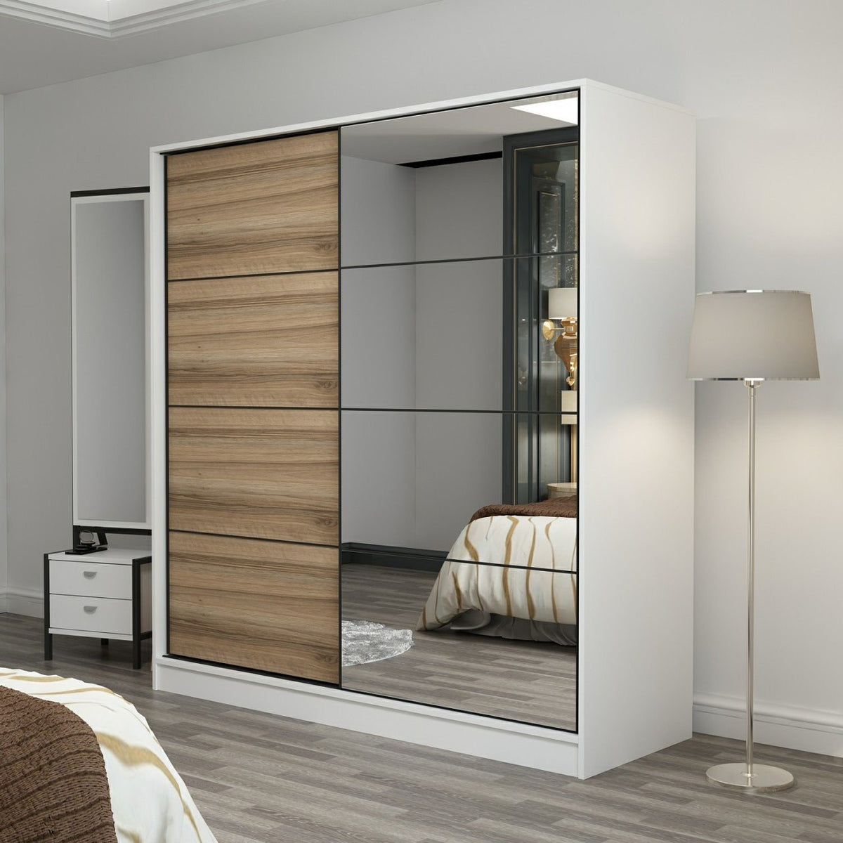Ντουλάπα 180x190x52 εκ White Dore 506MNR2625