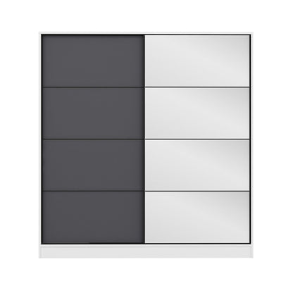 Ντουλάπα 180x210x52 εκ White Anthracite 506MNR2628