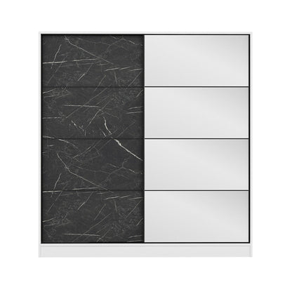 Ντουλάπα 180x190x52 εκ White Black 506MNR2629