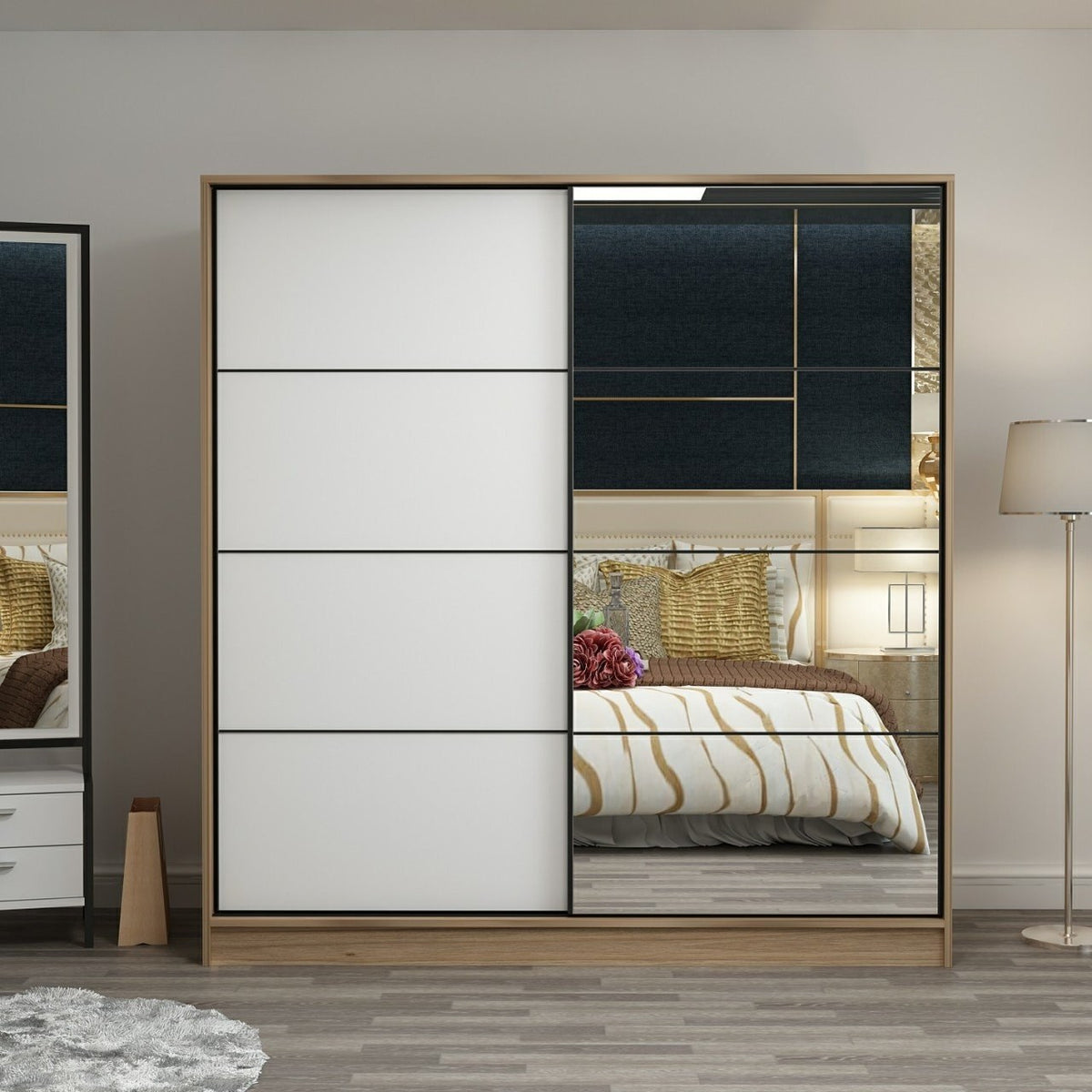 Ντουλάπα 180x190x52 εκ Dore White 506MNR2631