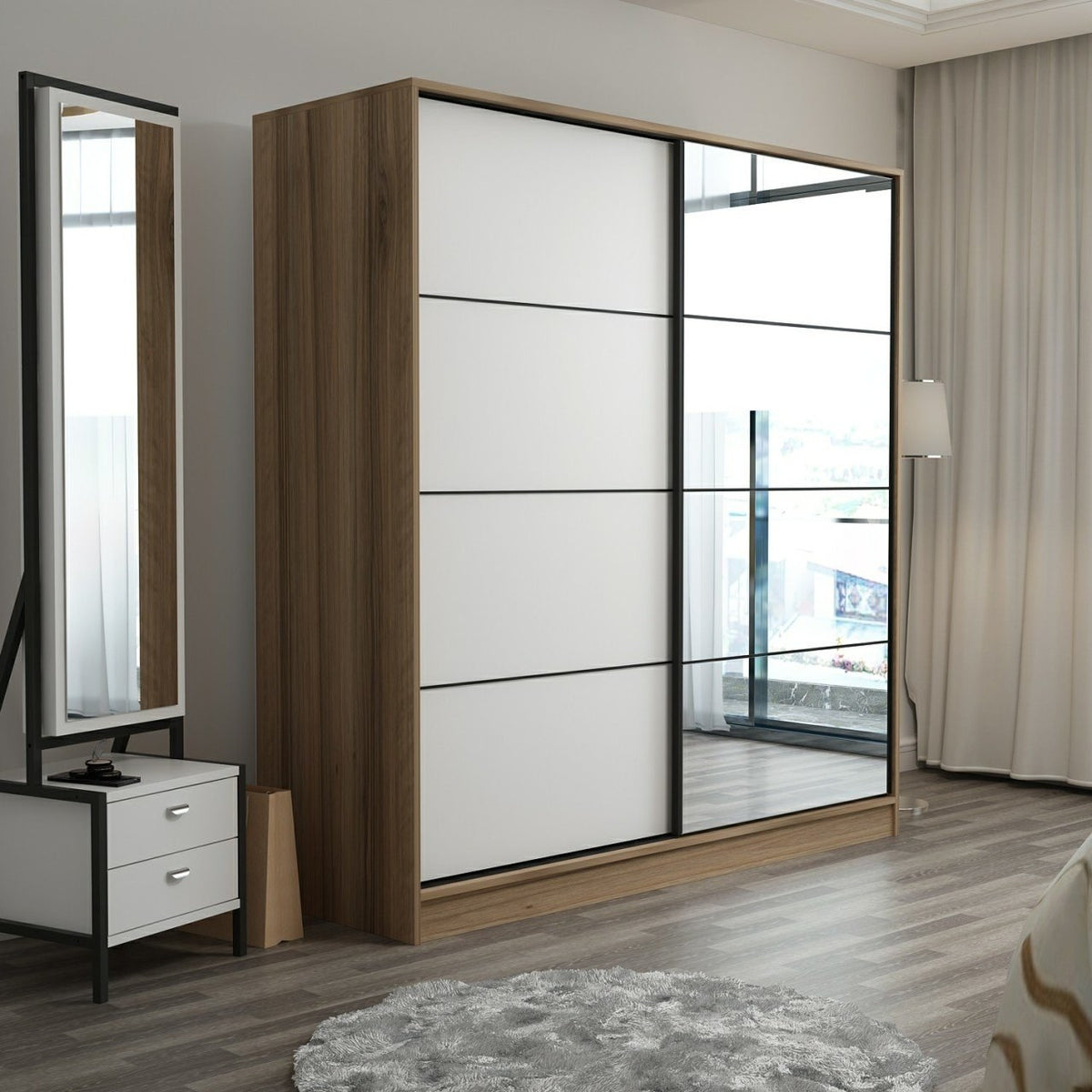 Ντουλάπα 180x190x52 εκ Dore White 506MNR2631
