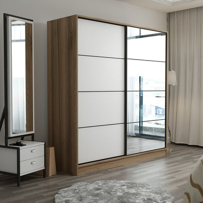 Ντουλάπα 180x190x52 εκ Dore White 506MNR2631