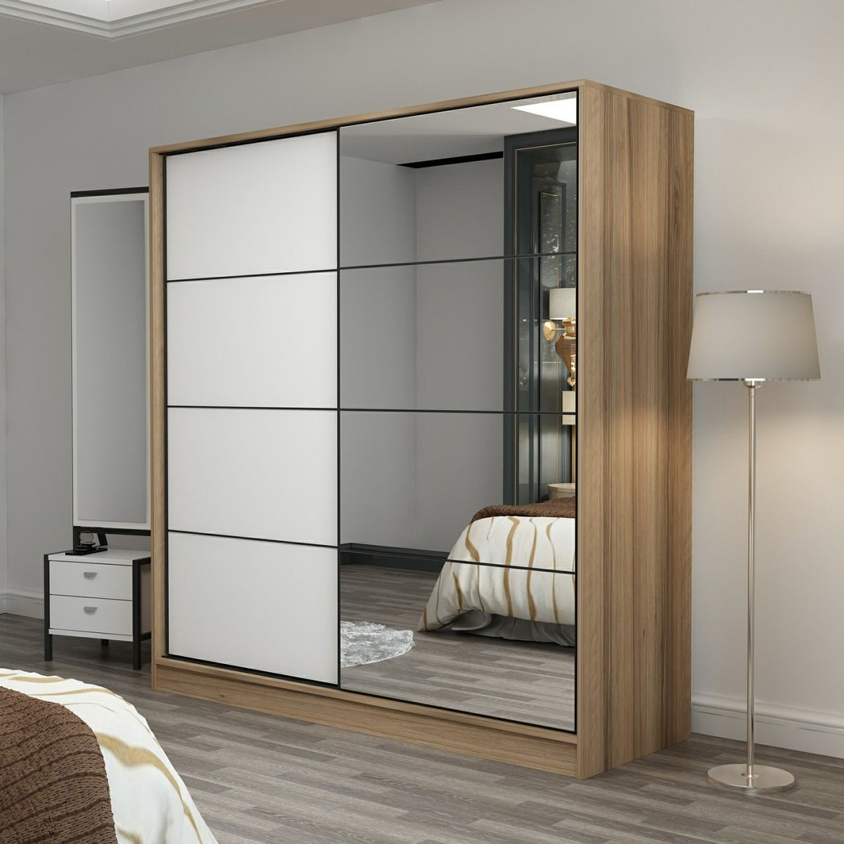 Ντουλάπα 180x190x52 εκ Dore White 506MNR2631