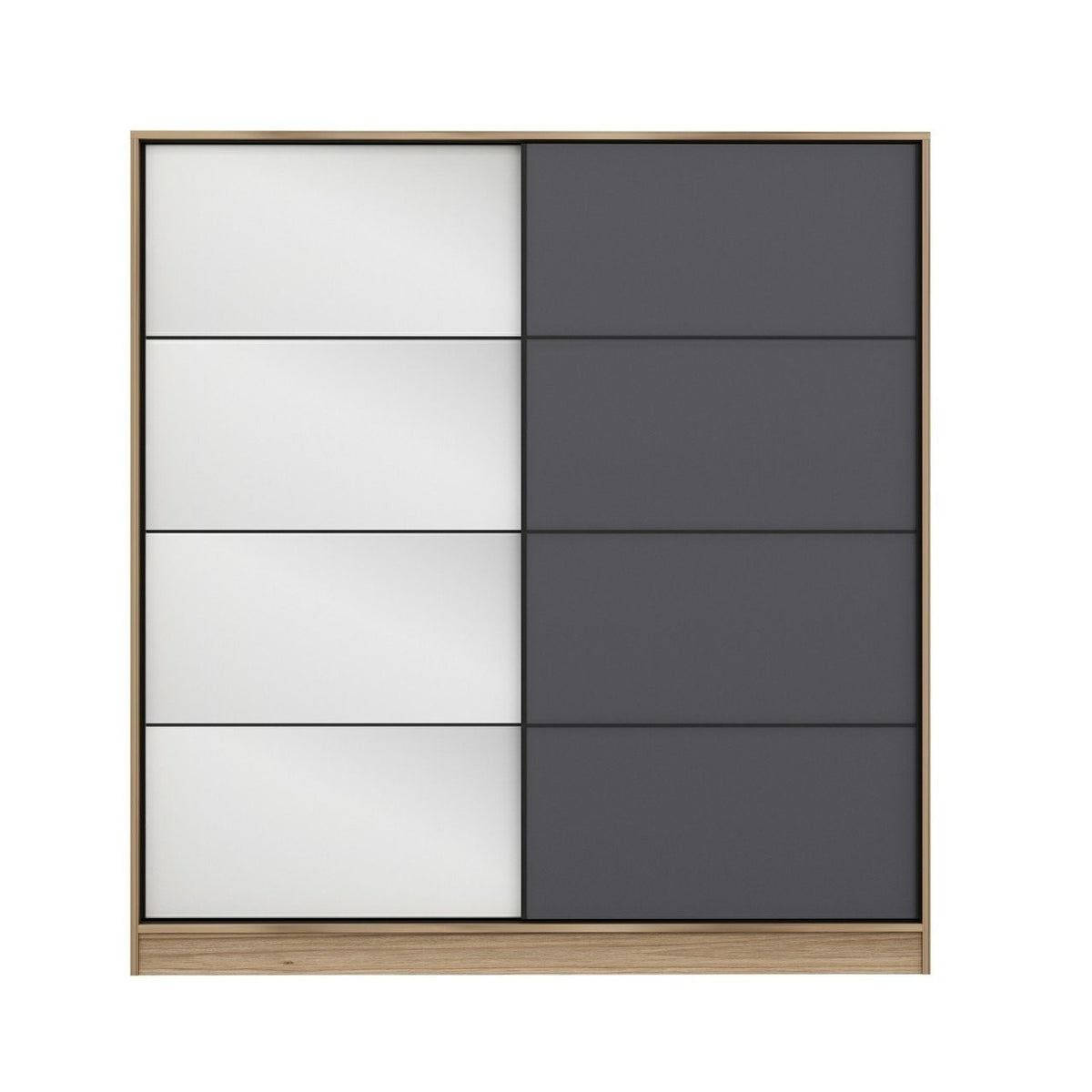 Ντουλάπα 180x210x60 εκ Dore Anthracite 506MNR2636