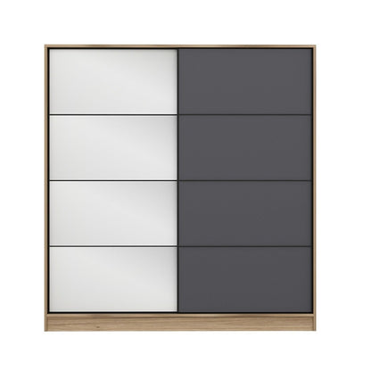 Ντουλάπα 180x210x60 εκ Dore Anthracite 506MNR2636