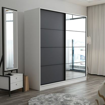 Ντουλάπα 220x210x52 εκ Λευκό 506MNR2641