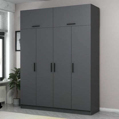 Ντουλάπα 180x235x52 εκ Ανθρακί 506MNR2661