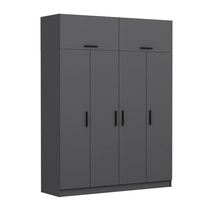 Ντουλάπα 180x235x52 εκ Ανθρακί 506MNR2661
