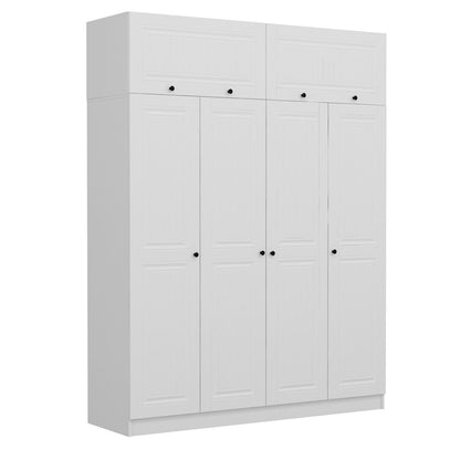 Ντουλάπα 180x235x52 εκ Λευκό 506MNR2673